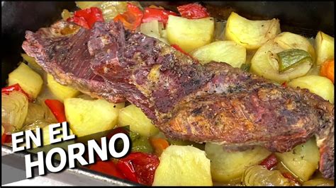 Vacio Al Horno Con Vegetales Youtube