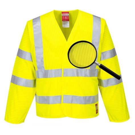 Portwest Hi Vis Anti Static Jacket Flame Resistant GlovesnStuff