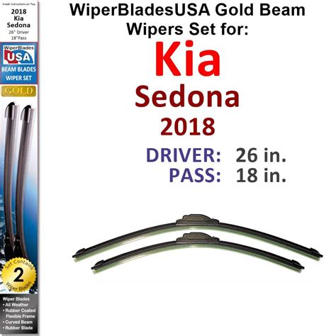 2018 Kia Sedona Beam Wiper Blades Wipers WBUSA Set Of 2 Walmart