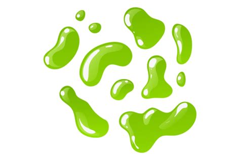 Goo Drops Green Slime Blobs Sticky Blo Graphic By Yummybuum · Creative Fabrica