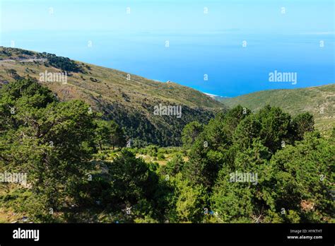 Adriatic Sea Summer Coast Vlore Country Albania View From Mountain