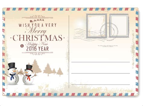 Vintage Christmas Postcard 656473 Vector Art at Vecteezy