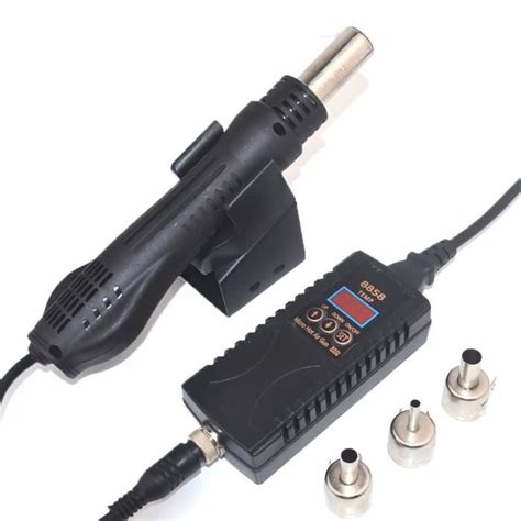 Hot Air Gun Micro Rework Soldering Station Led Digital Hair Dryer