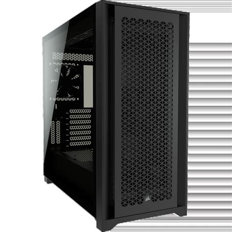 5000d Airflow Tempered Glass Mid Tower Atx Pc Case — Black