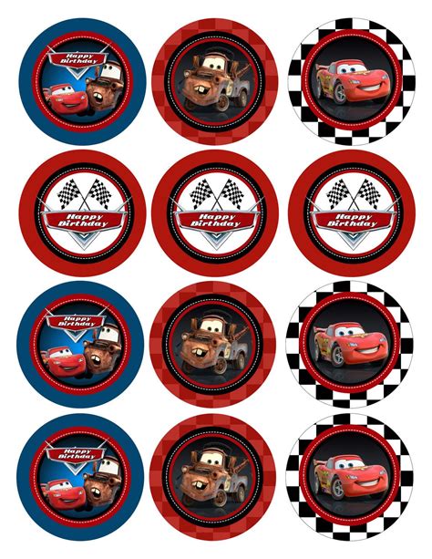 INSTANT DOWNLOAD Non-Personalized Birthday Disney CARS Cupcake | Etsy | Cars cupcakes, Cars ...