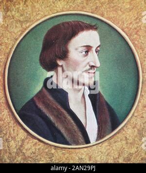 Retrato en madera de Philip Melanchthon un reformador alemán