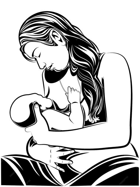 Premium Vector Mother Breastfeeding Babymother And Baby Vector