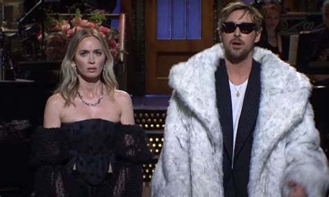 Ryan Gosling Emily Blunt Deliver A Barbenheimer Duet To A Taylor Swift Song During Snl