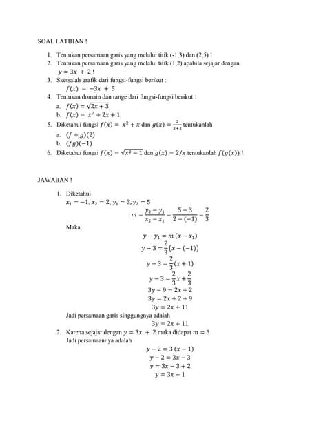 Soal Latihan Kalkulus Fungsi Pdf