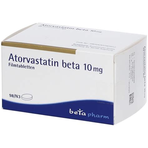 ATORVASTATIN Beta 10 Mg Filmtabletten 98 St Mit Dem E Rezept Kaufen