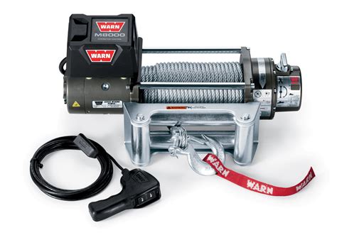 Warn 26502 M8000 Self Recovery Winch 12v Dc 100 Wire Rope And Roller Fairlead Overland Gear