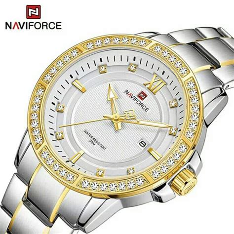 Buy Naviforce Nf Golden Silver Watch Online At Best Price In