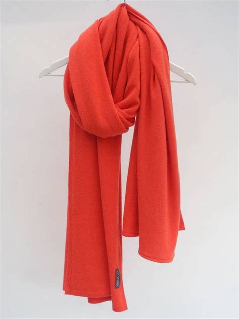 Cosy Sjaal Sjaalmania Poppy Red Rode Sjaal Cashmere Sjaal Red