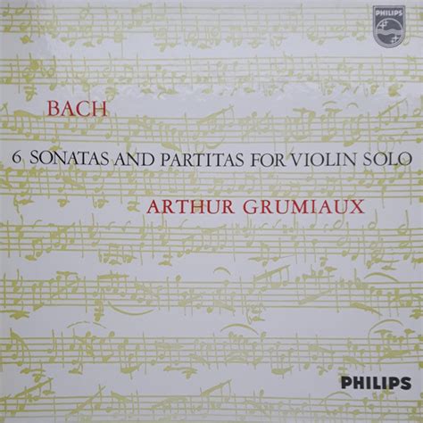 Bach Arthur Grumiaux Complete Sonatas And Partitas For Solo Violin 3 X Vinyl Box Set Lp