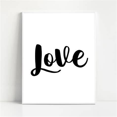 Love Wall Art Quote Printable Instant Download Home Decor Modern