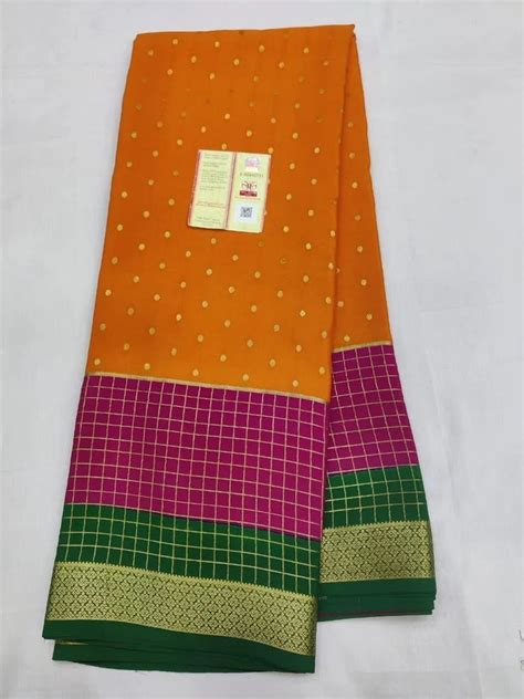 Printed Pure Mysore Silk Sarees 6 3 M With Blouse Piece At Rs 6900