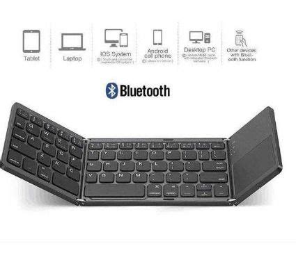 B Mini Folding Keyboard Bluetooth Foldable Wireless Keypad Touchpad