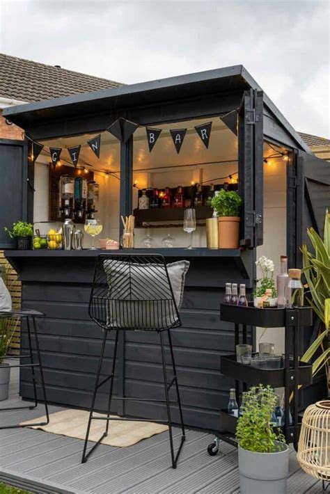 Forest Garden Bar Ginbar Painted With Thorndown Ral Anthracite