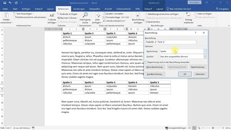 Tabellenverzeichnis Erstellen Word Tutorial YouTube