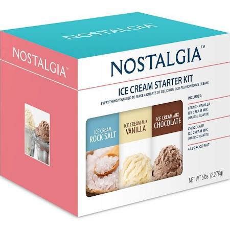 NOSTALGIA Ice Cream Starter Kit Makes 4 Quarts French Vanilla