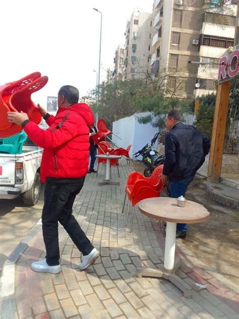 استجابة لـ صدى البلد حملة لإزالة اشغالات مقاهي مشروع المثلث بمدينة نصر