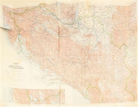 Übersichtskarte des jugoslawischen Reiches 1 750 000 R Lechner