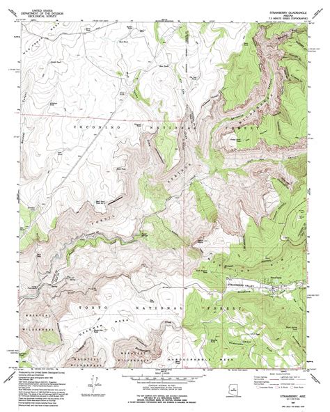 Strawberry Topographic Map 1 24 000 Scale Arizona