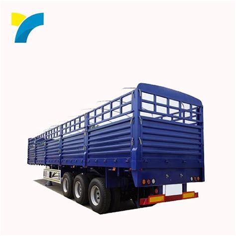 3 Axles 60 Tons Bulk Cargo Carrier Transport Side Wall Drop Semi Truck