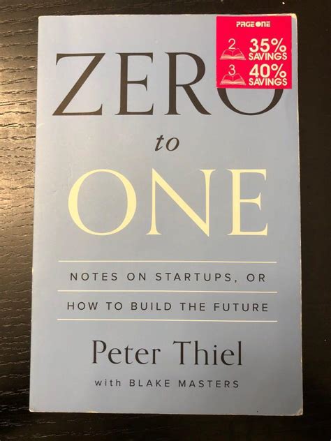 Zero To One Notes On Startups Or How To Build The Future 興趣及遊戲 書本