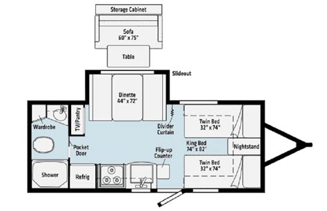 Travel Trailers With Twin Bed Floor Plans Floorplans Click