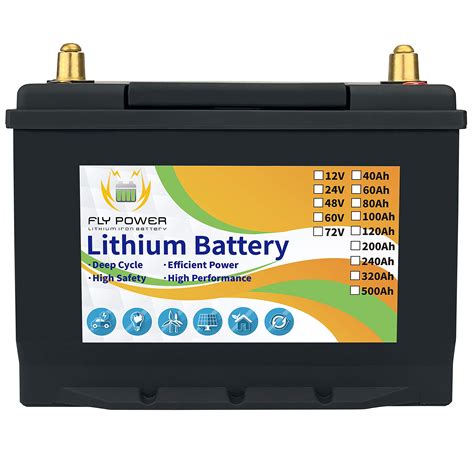 V Ah Lifepo Battery Deep Cycles With Bms Lithium Iron Phosphate