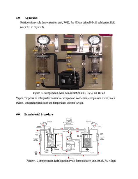 Experiment 4 Vapour Compression Refrigeration Setk2711 Thermodynamics And Material Eng