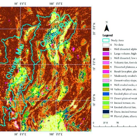 Geomorphology Map For Aoi Obtained Using A M Resolution Dem