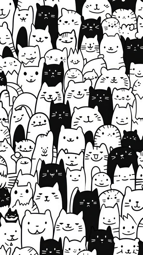 Cats doodle vector drawing mammal | Premium Photo Illustration - rawpixel