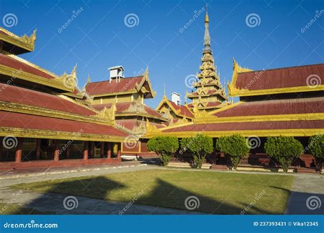 Mandalay Royal Palace, Great Audience Hall and Other Structures Inside of Palace Compound ...