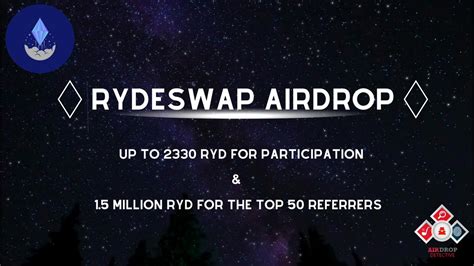 Airdropdetective On Twitter Rydeswap Airdrop Total Airdrop Pool