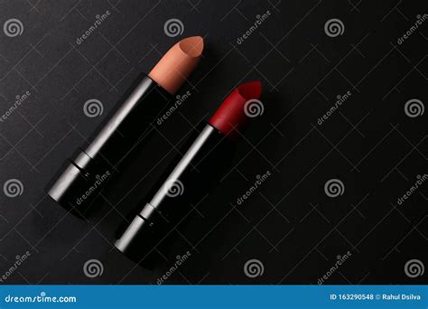 Lipstick Fashion Colorful Lipsticks Over Black Background Lipstick