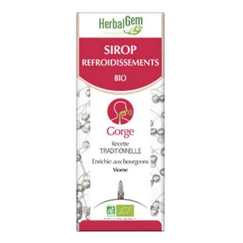 Herbalgem Sirop Refroidissements Bio Gorge Ml Parapharmacie