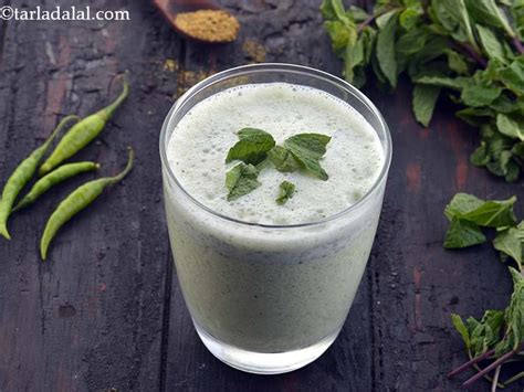 Mint Chaas Recipe Spicy Punjabi Mint Chaas Mint Buttermilk Pudina