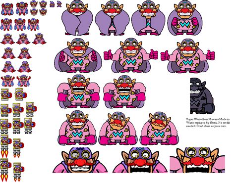 The Spriters Resource Full Sheet View Warioware Twisted Wario Man