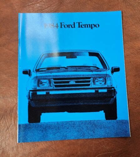 1984 Ford Tempo Cars Original Sales Brochure 23 Color Pages Ebay