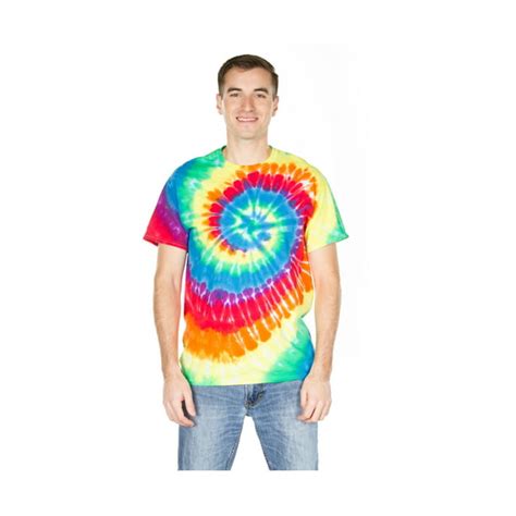 Gildan Mens Colorful Tie Dye Rainbow Swirl T Shirt Style 200ms