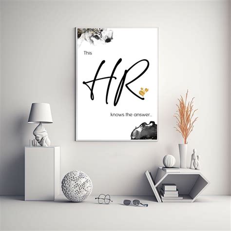 Hr Poster Posters For Human Resources T Print For Etsy