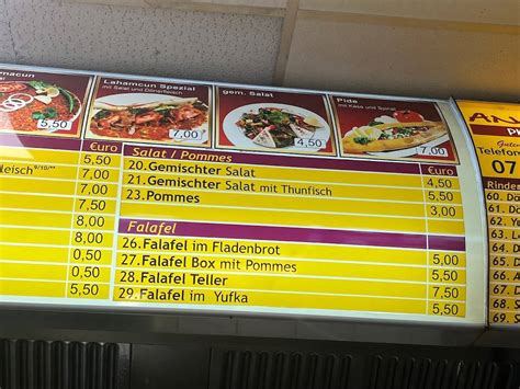 Speisekarte von Anatolia Döner Pizza Ostfildern