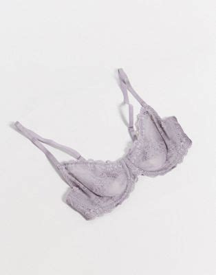 Topshop Lingerie Set Mit Spitze In Malve ASOS