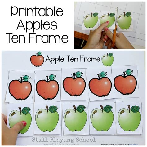 Apple Ten Frames Still Playing School