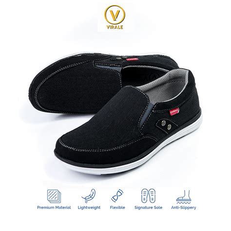 Jual Sepatu Slip On Pria Virale Sepatu Selop Pria Casual Bg 01 K