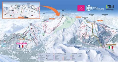 La Rosière Mapa sjezdovek Mapa střediska La Rosière