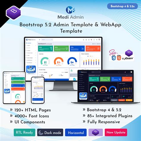 Inspiring Medi Bootstrap Admin Templates For Your Admin Panel