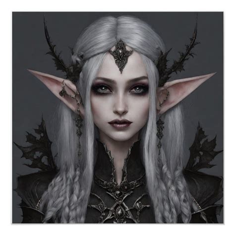 Dark Elf Poster Zazzle Dark Elf Gaming Wall Art Elf